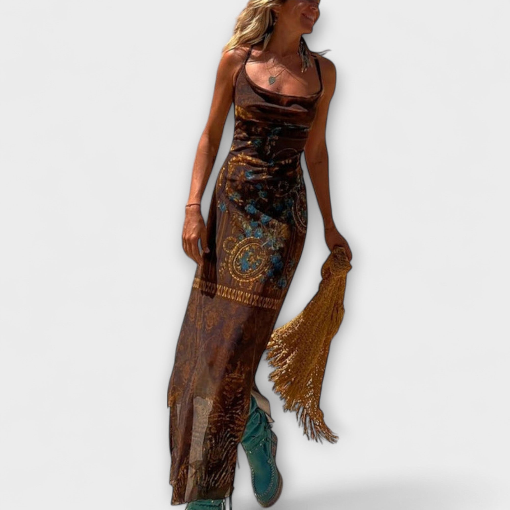 GebĂĽhr - Einzigartiges Midi-Kleid mit Cowl-Neck