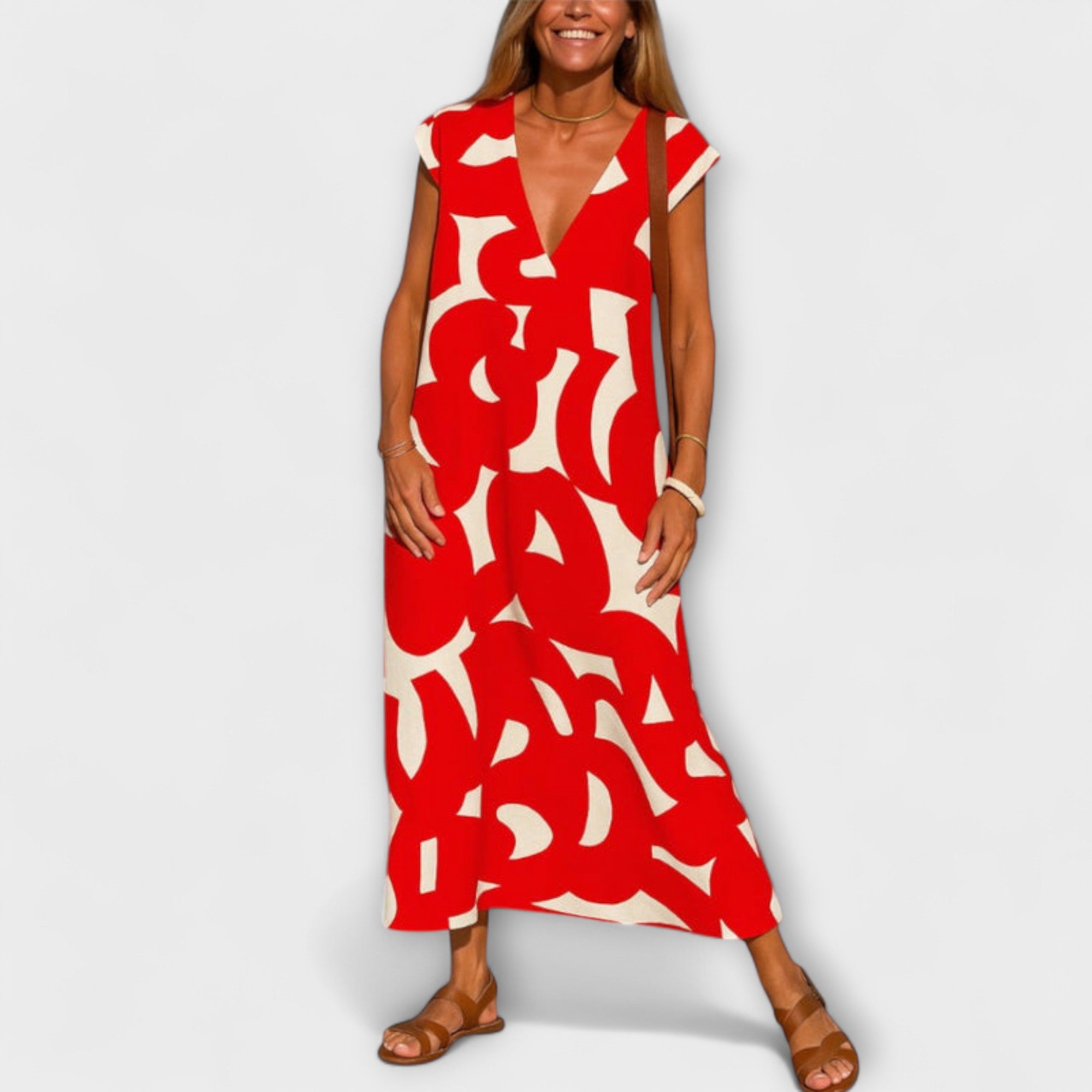 Aurora – Leichtes Kleid mit V-Ausschnitt