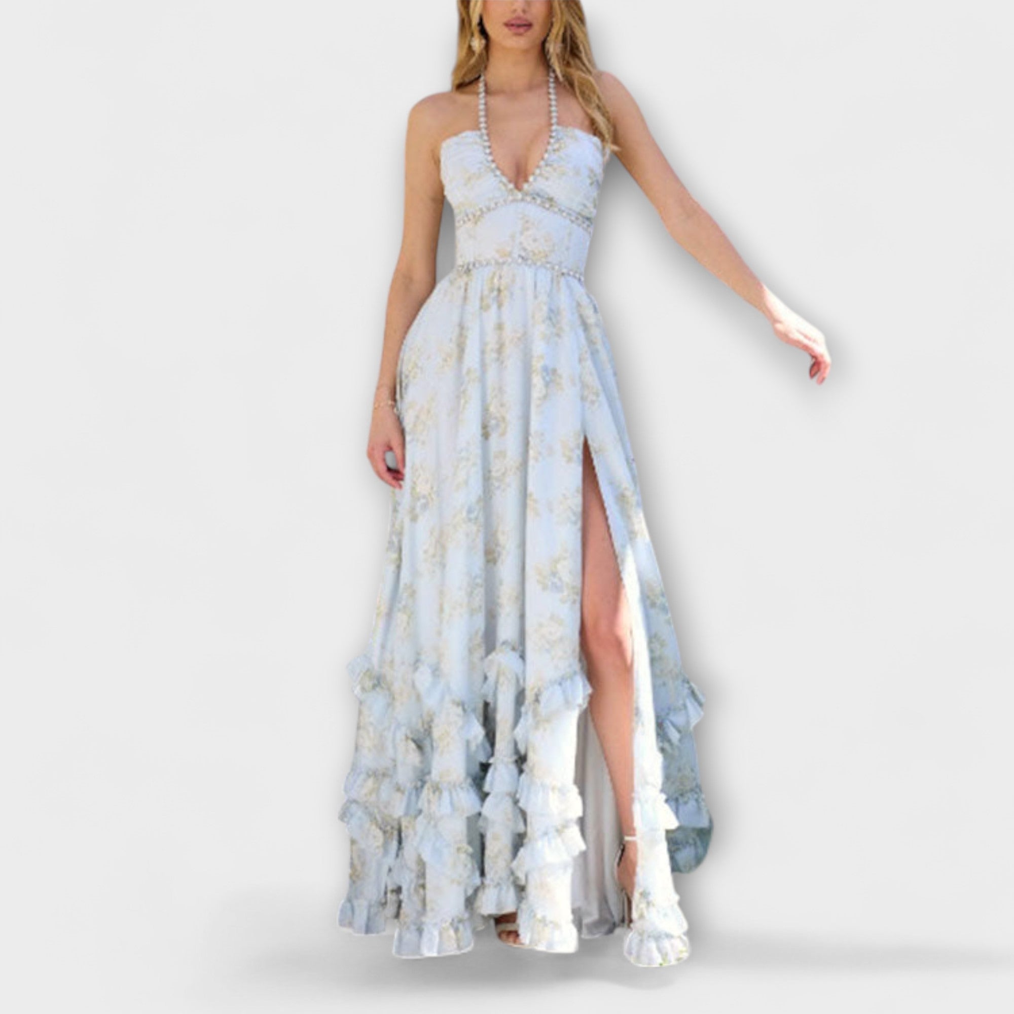 Aurora - Chic Langes Fließendes Kleid