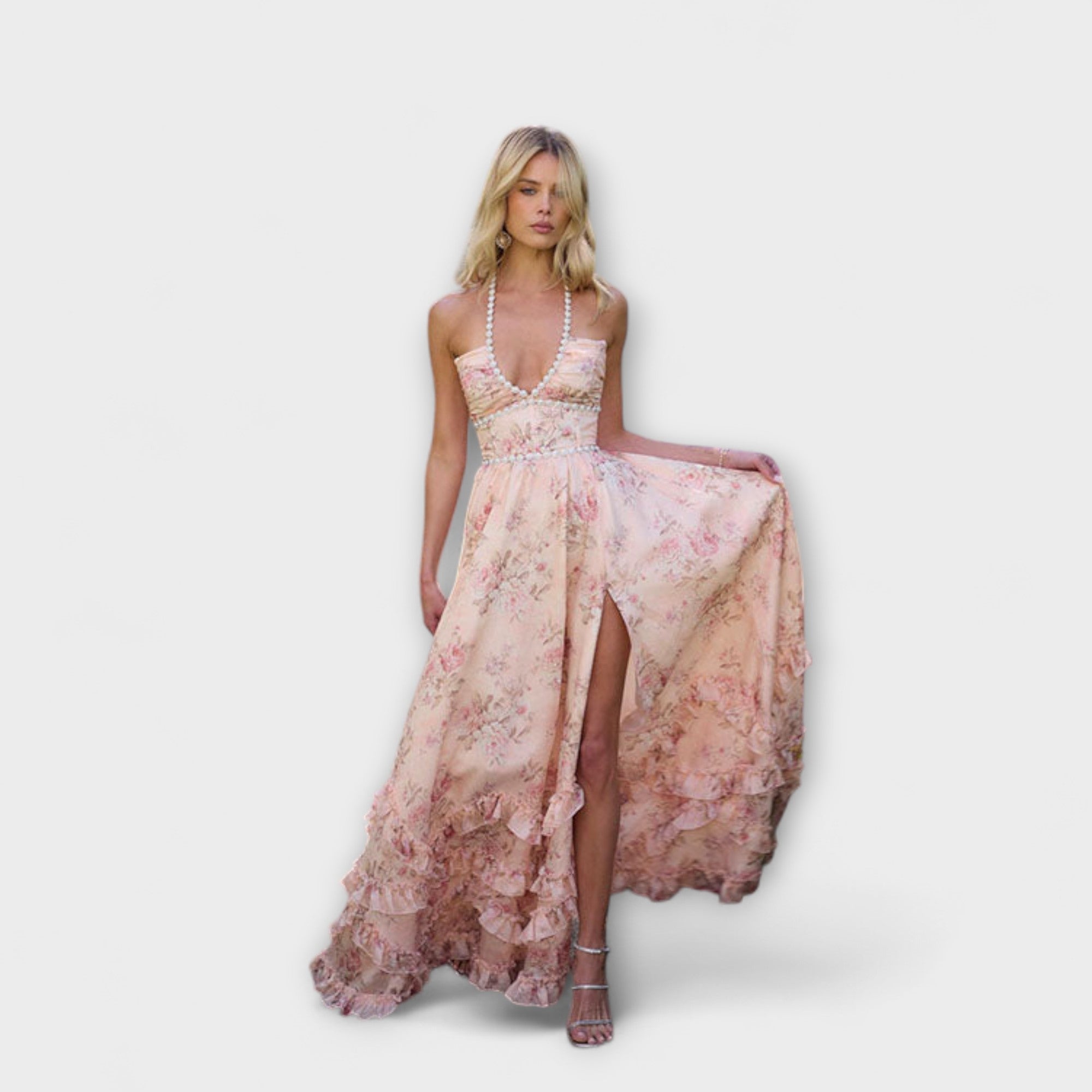 Aurora - Chic Langes FlieĂźendes Kleid