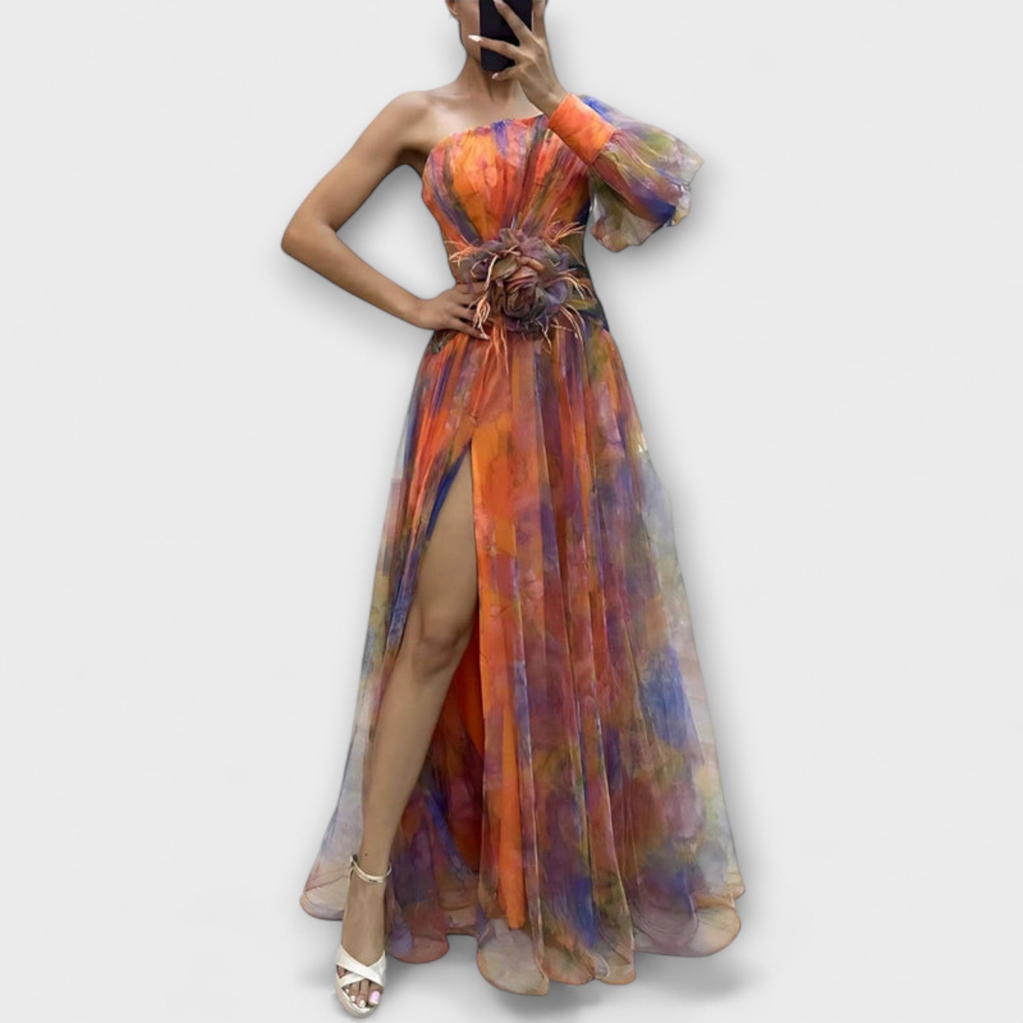 Minna – Asymmetrisches Amelie-Maxikleid