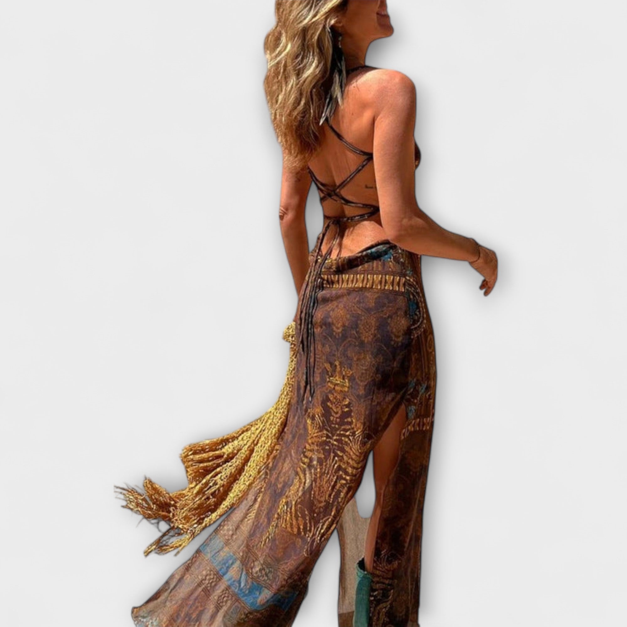 GebĂĽhr - Einzigartiges Midi-Kleid mit Cowl-Neck