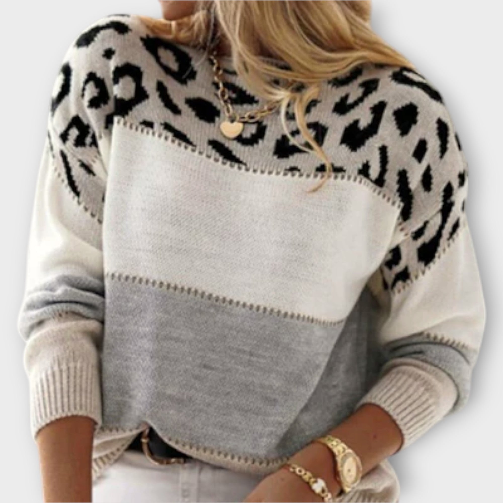 Cheyenne - Freier Pullover mit Leopardenmuster