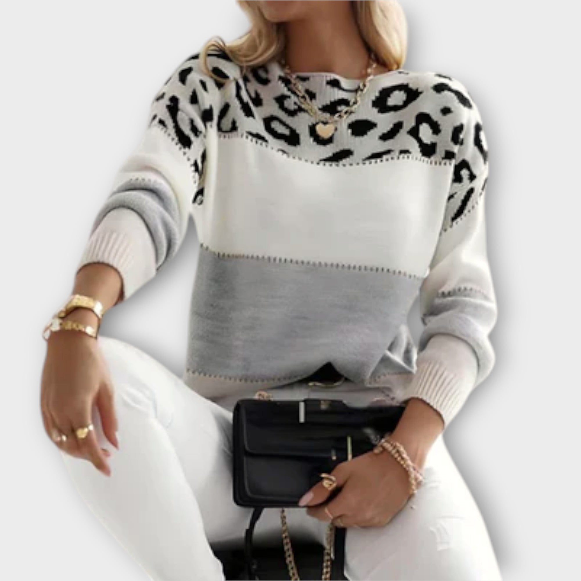 Cheyenne - Freier Pullover mit Leopardenmuster