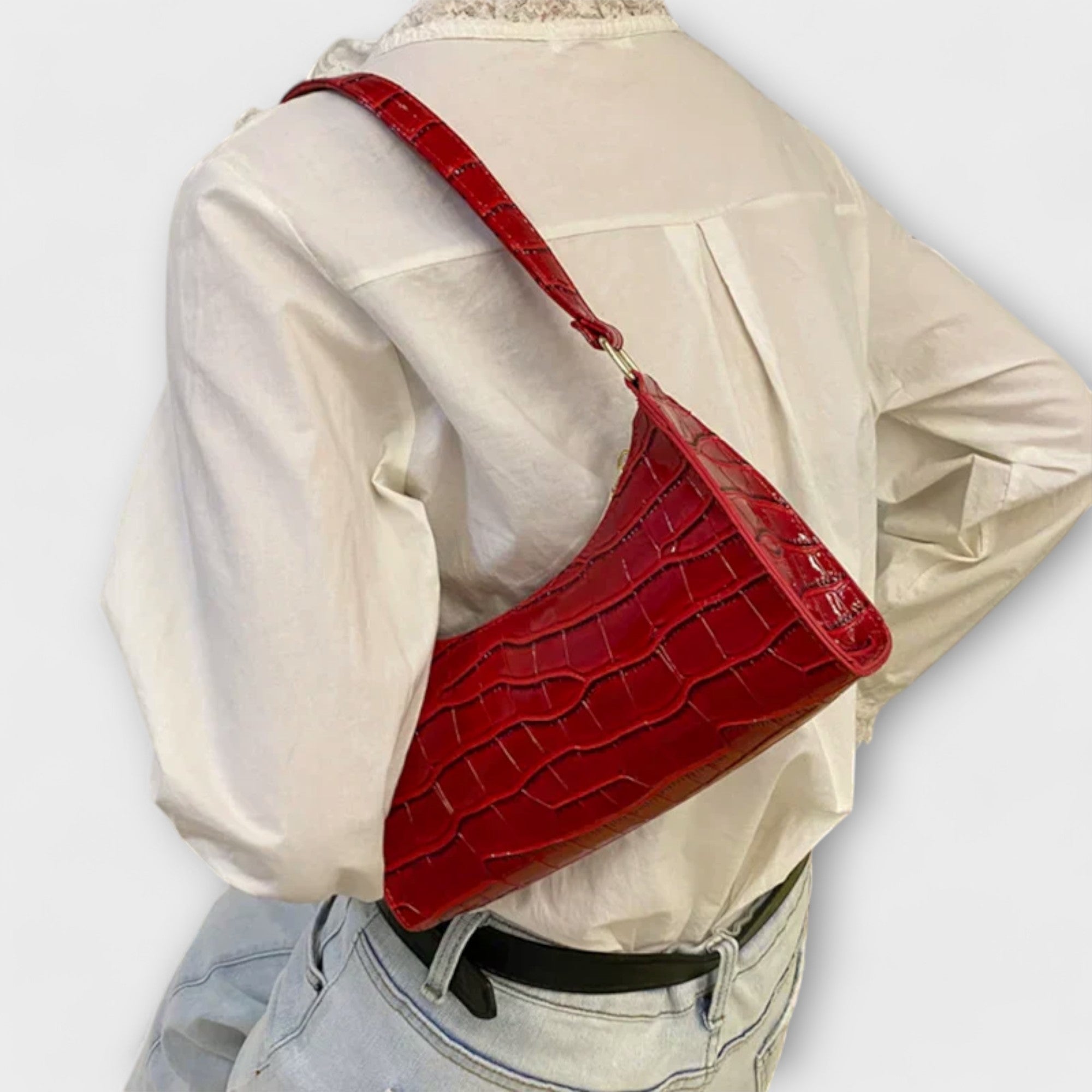 Aurora. - Glänzende Ledertasche