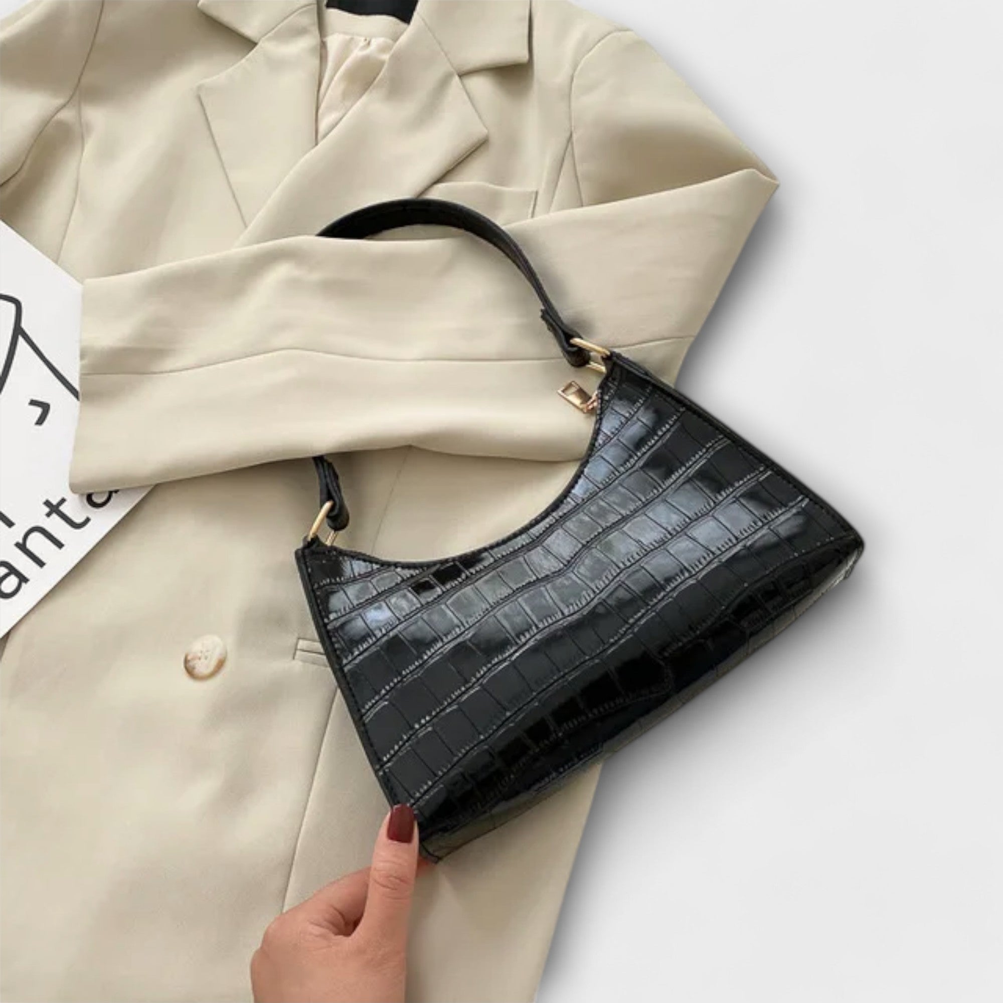 Aurora. - Glänzende Ledertasche