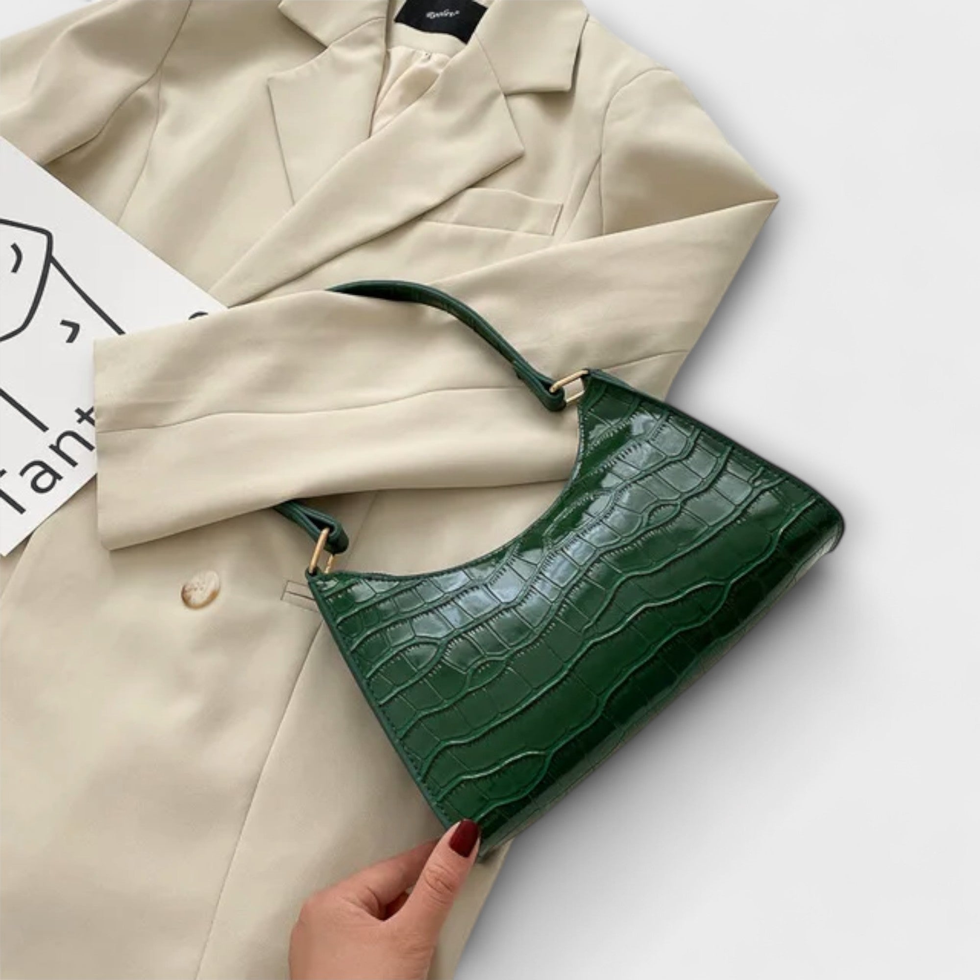 Aurora. - Glänzende Ledertasche