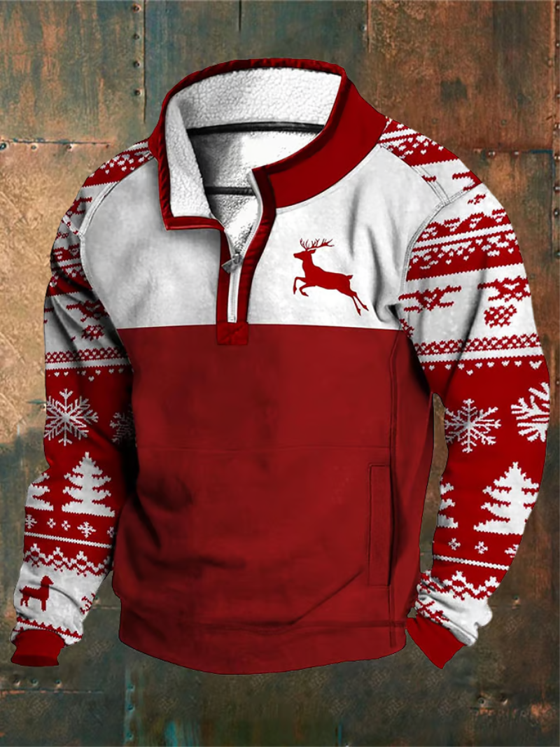 Lars - Warmer Weihnachts-Pullover mit Fleece-Futter