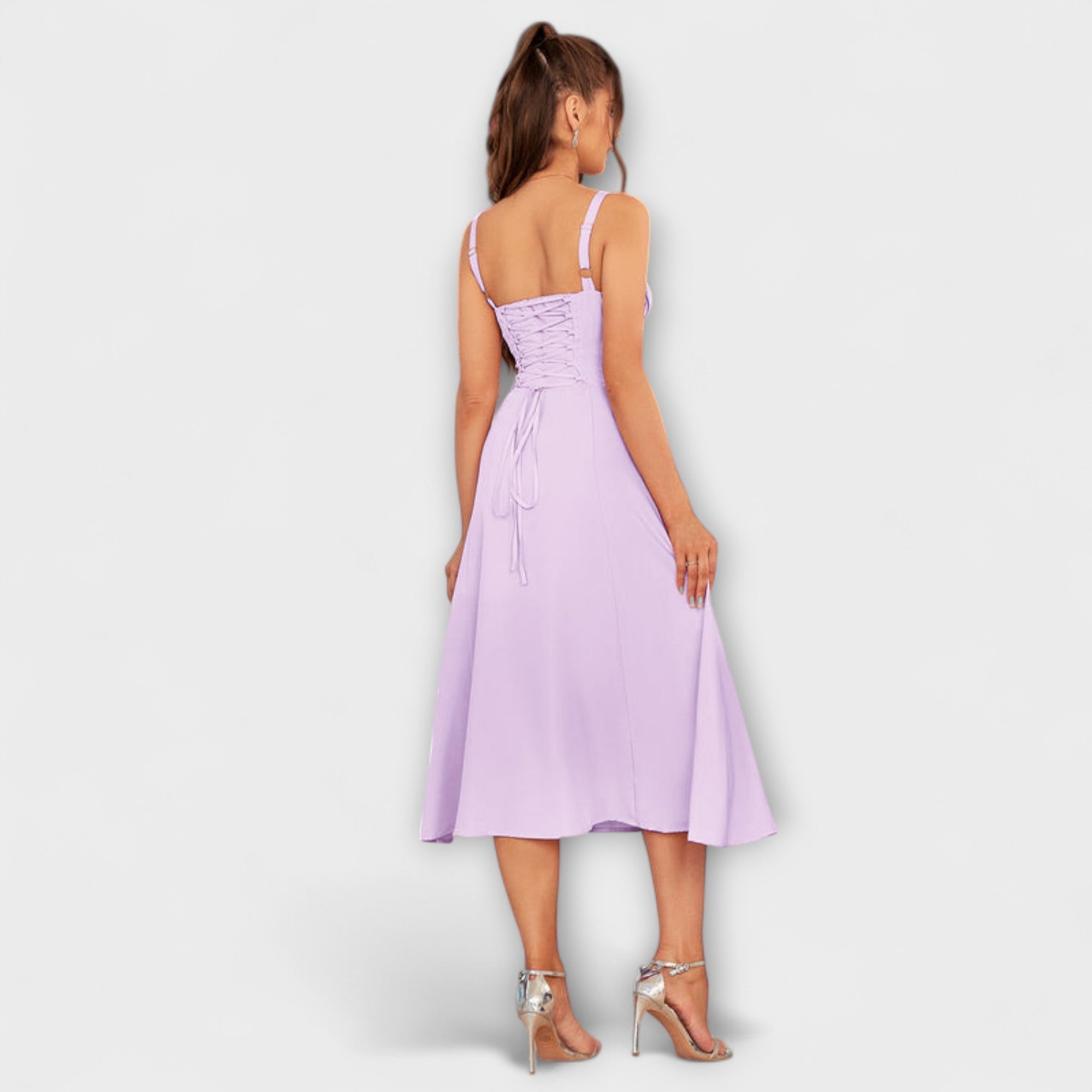 Hoffnung - Rüschentop Kleid mit Schlitzdetail