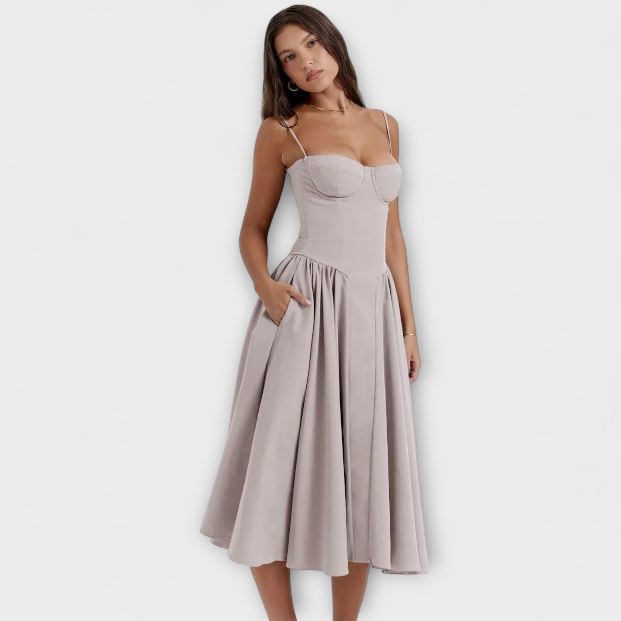 Rosalie - Verfeinertes ärmelloses Korsettkleid