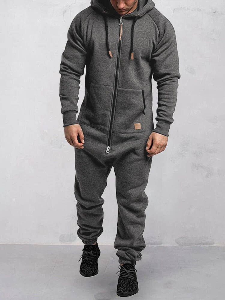 Herren Jumpsuit mit Kapuze
