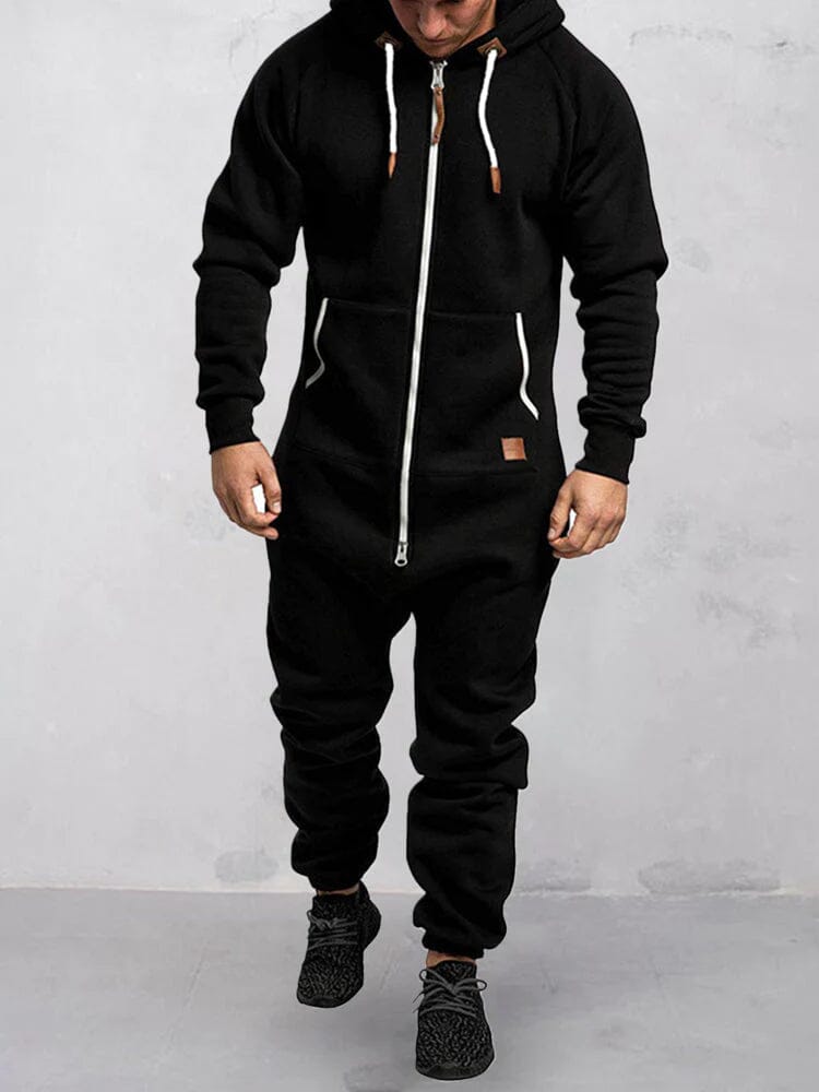 Herren Jumpsuit mit Kapuze