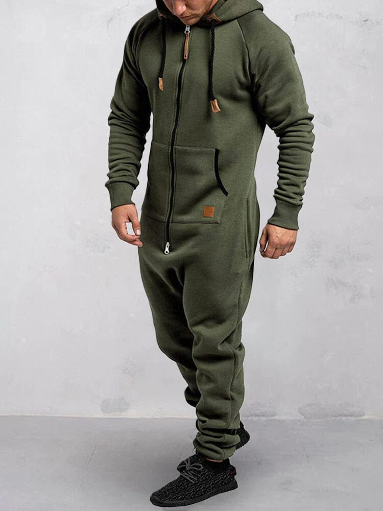 Herren Jumpsuit mit Kapuze