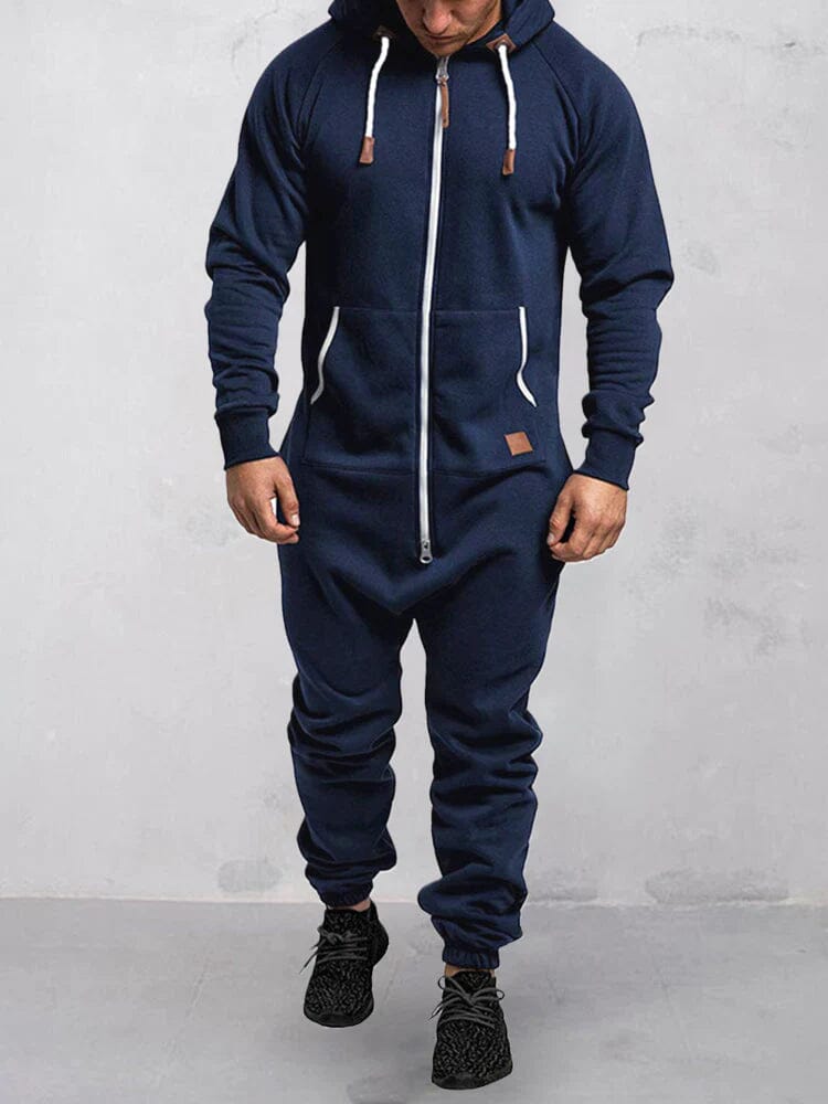 Herren Jumpsuit mit Kapuze