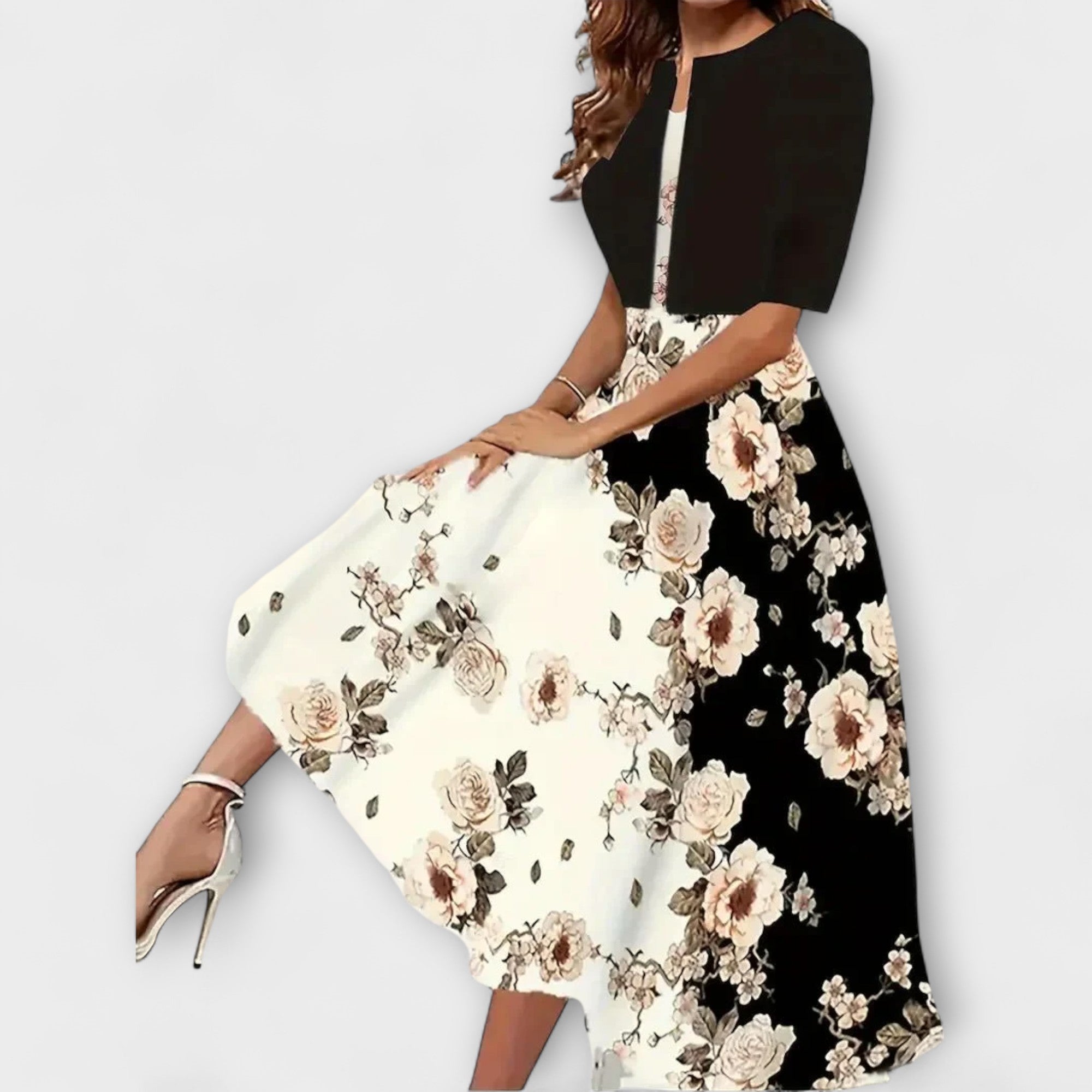 Damen Midi Kleid mit Blazer