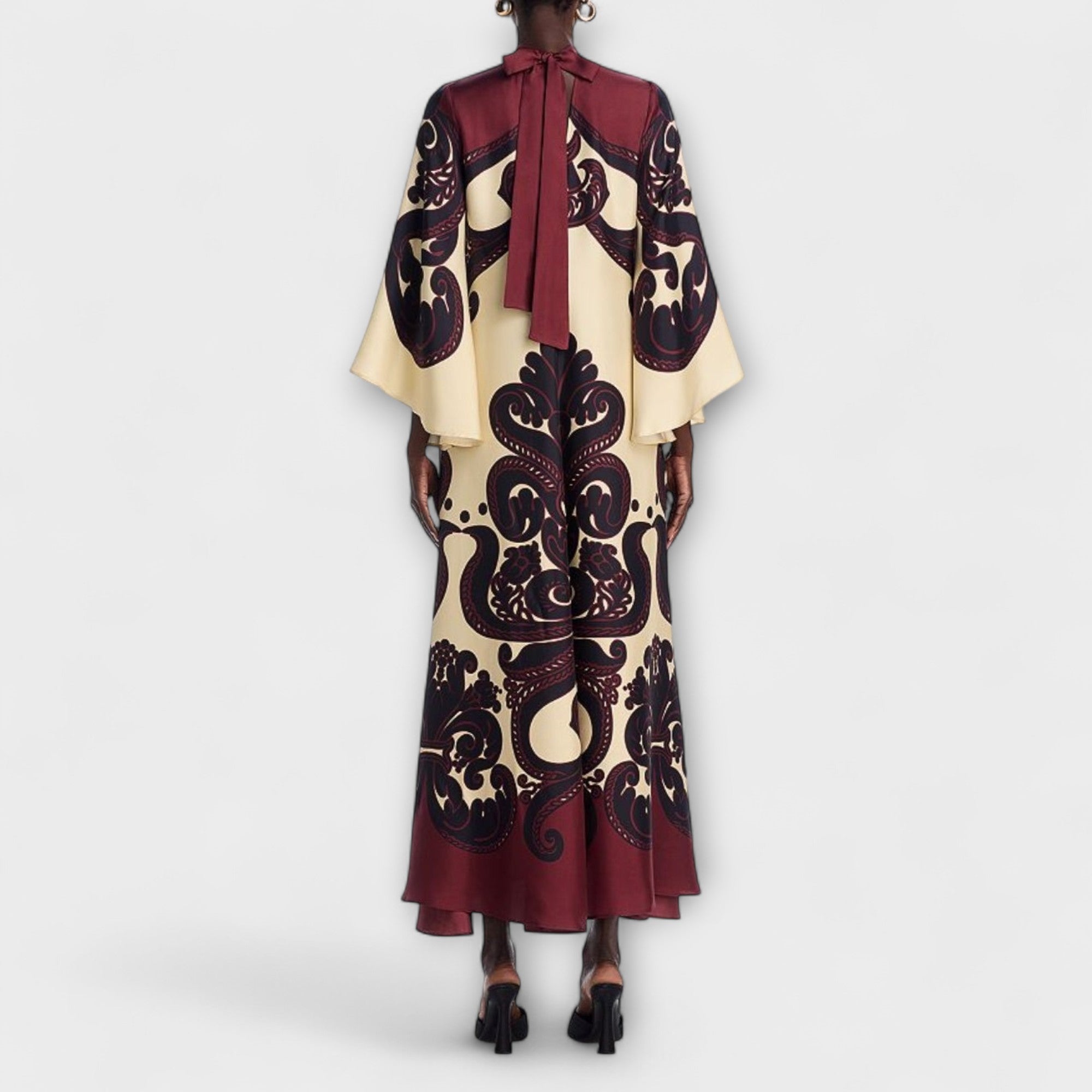 Aurora - Atemberaubendes Grenadilla-Print Maxikleid für mühelose Eleganz