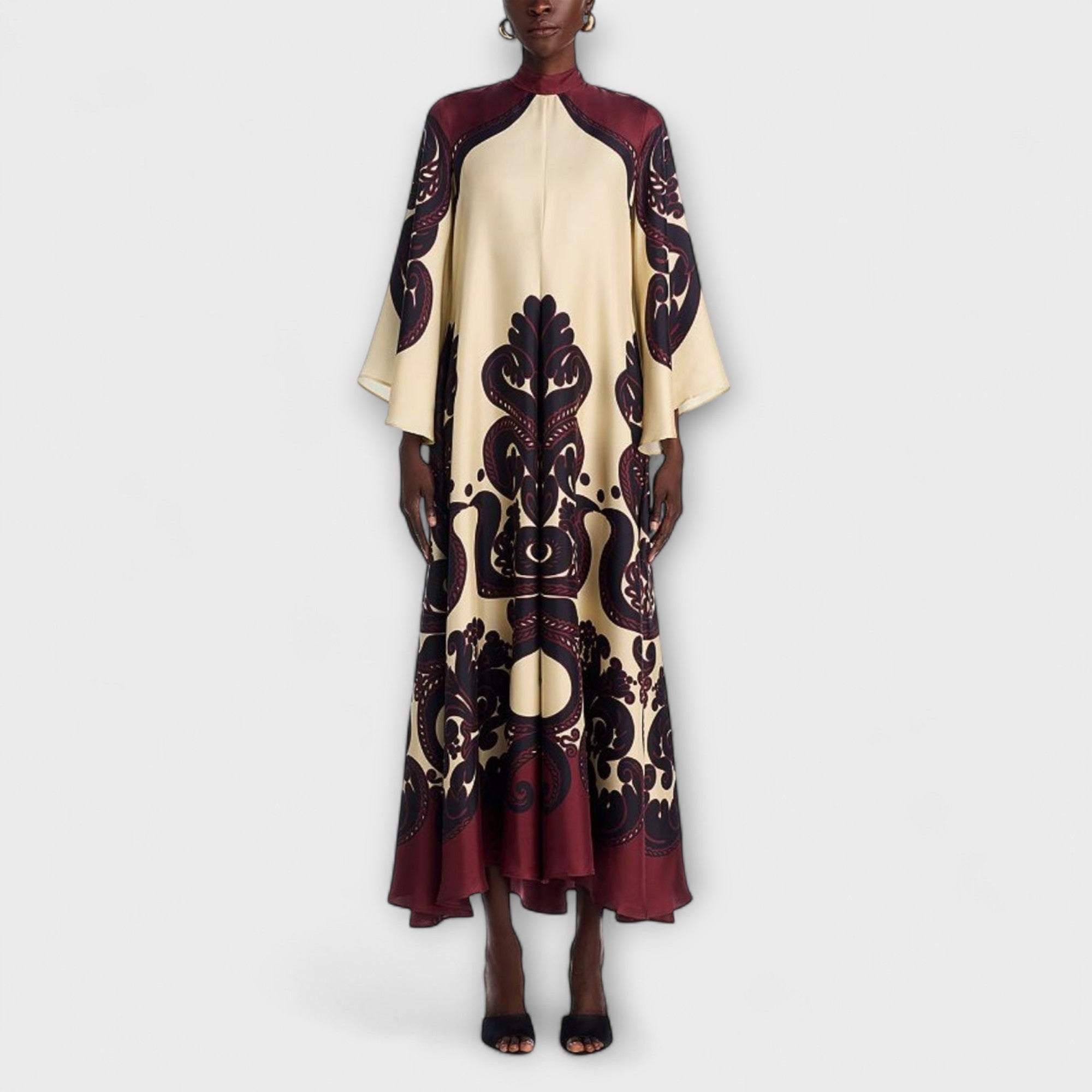 Aurora - Atemberaubendes Grenadilla-Print Maxikleid fĂĽr mĂĽhelose Eleganz