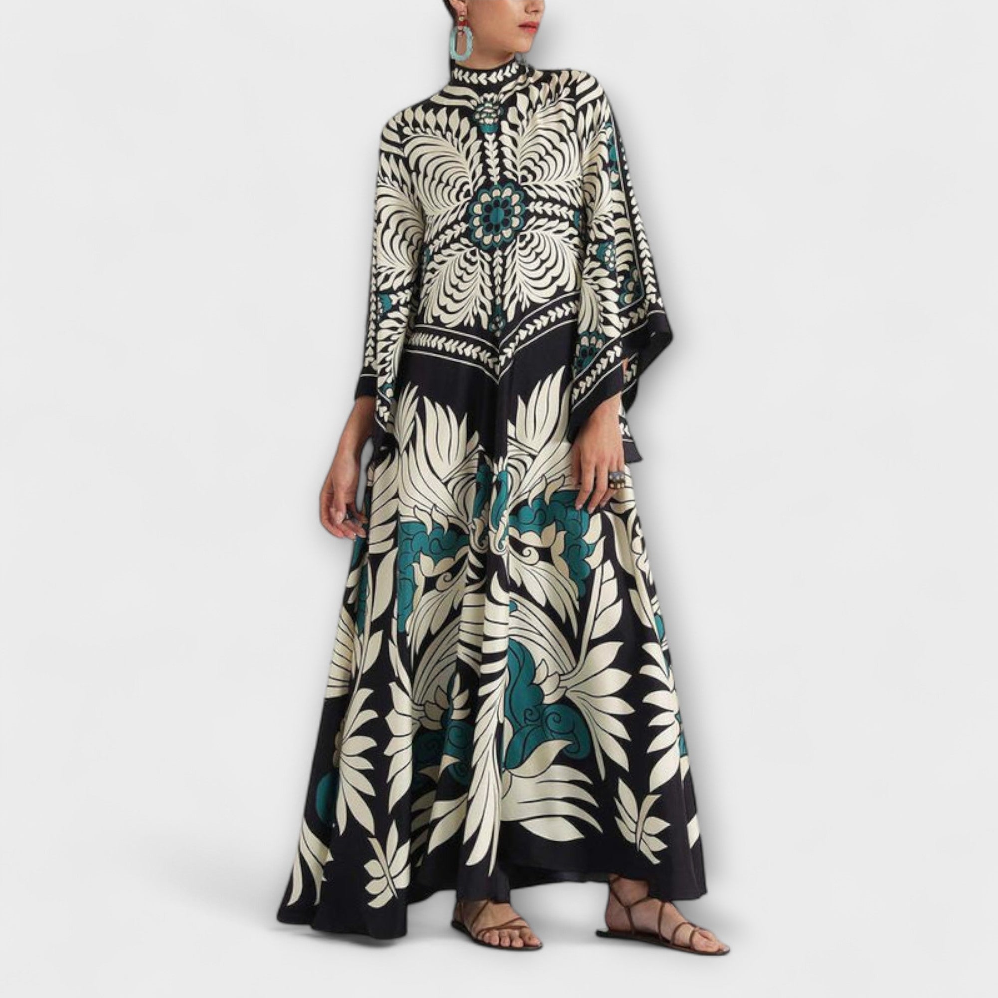 Giselle - Schickes Floral-Muster FlieĂźendes Maxikleid