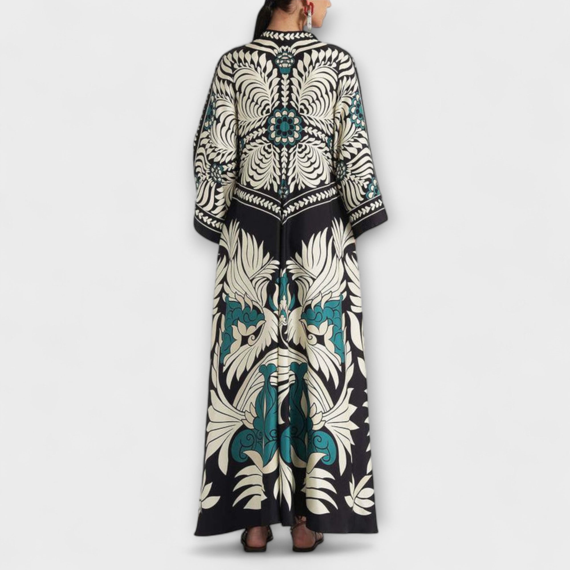 Giselle - Schickes Floral-Muster FlieĂźendes Maxikleid