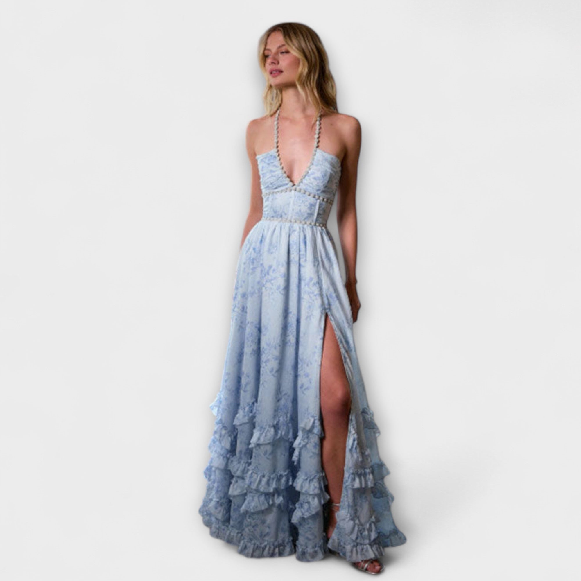 Aurora - Chic Langes Fließendes Kleid