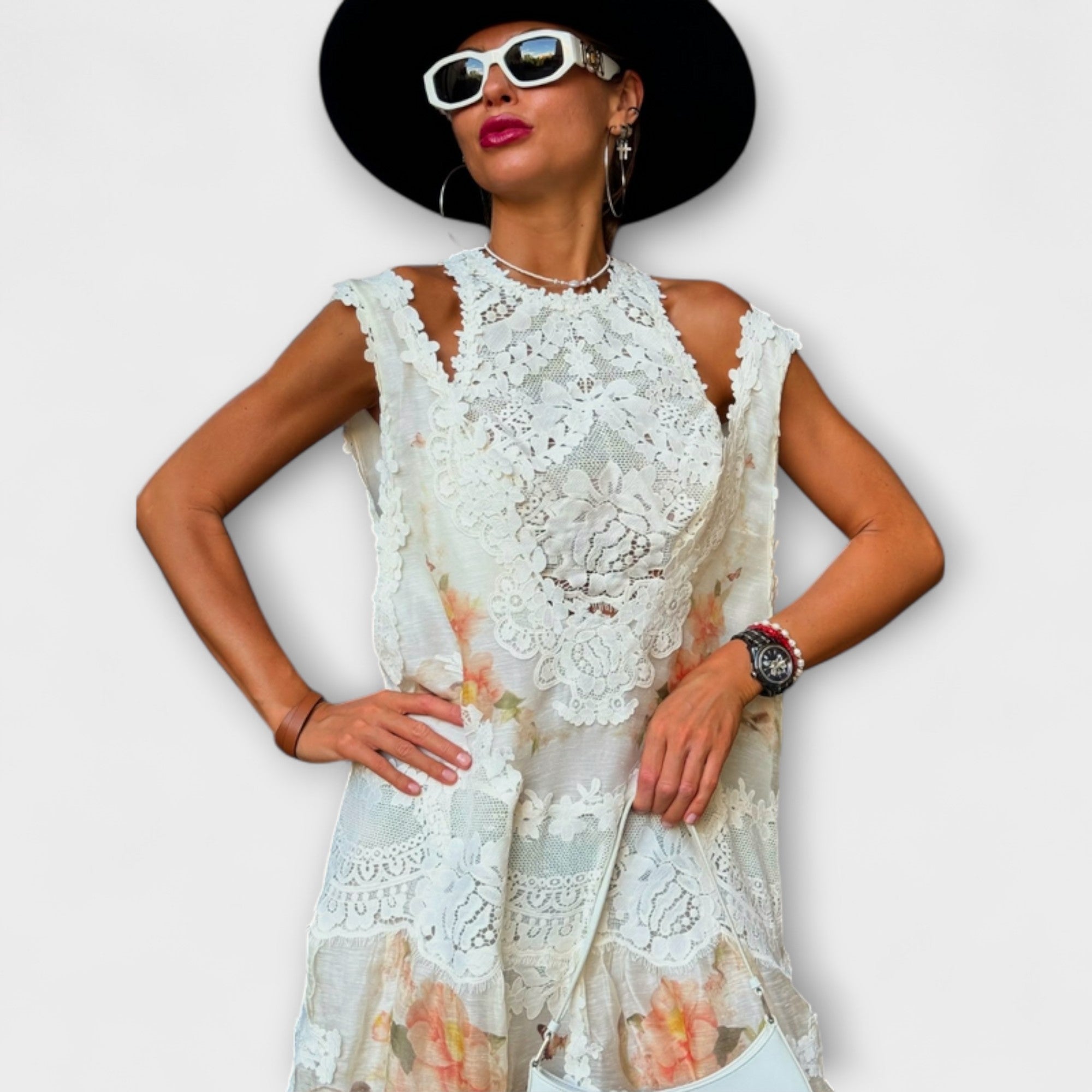 Aurora - Elegantes Kelly-Spitzen-Maxikleid