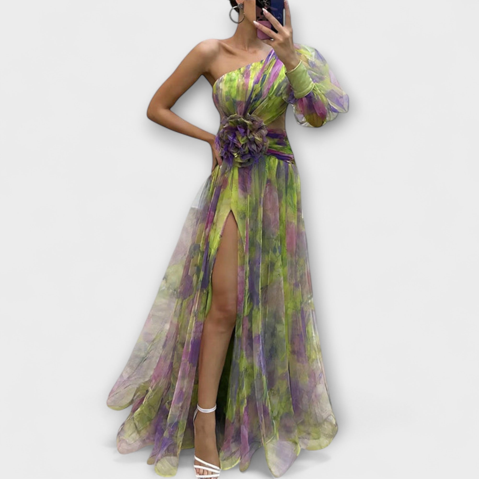 Minna – Asymmetrisches Amelie-Maxikleid