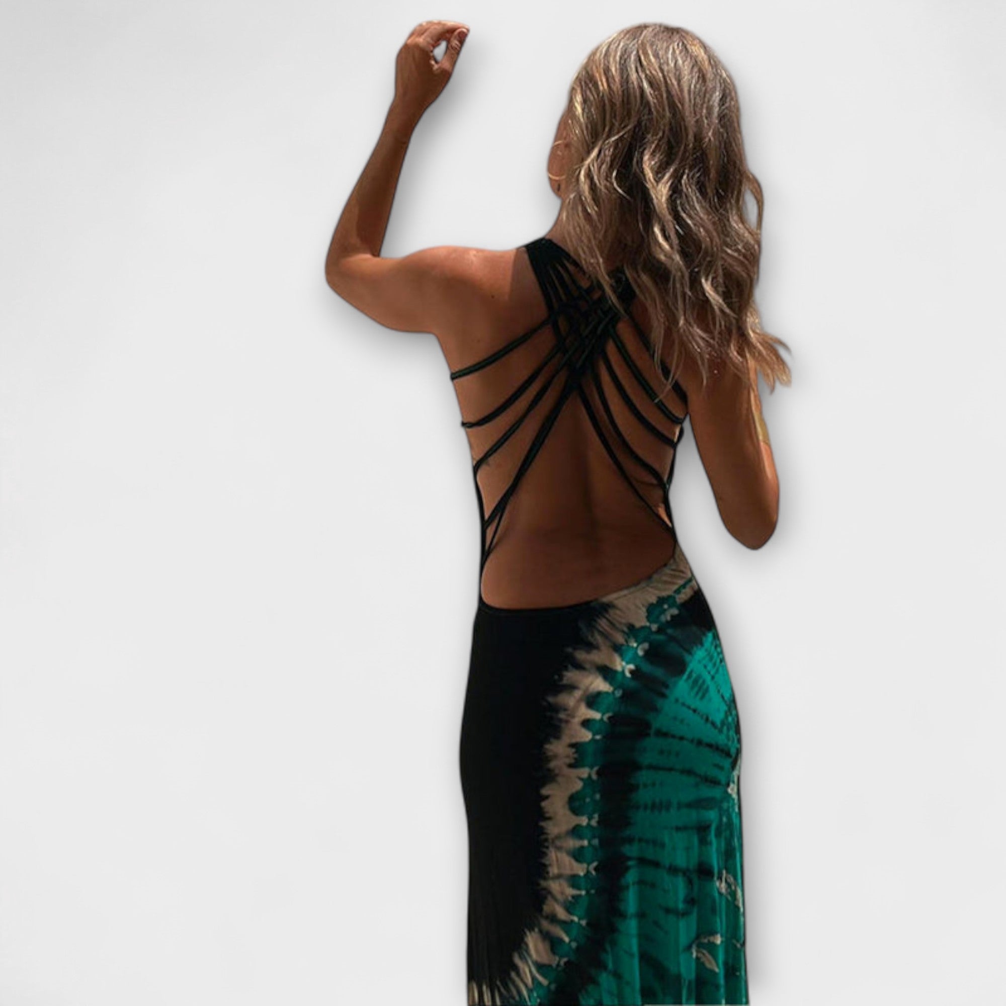 Aurora - Maxikleid mit Sternenhimmel-Tie-Dye