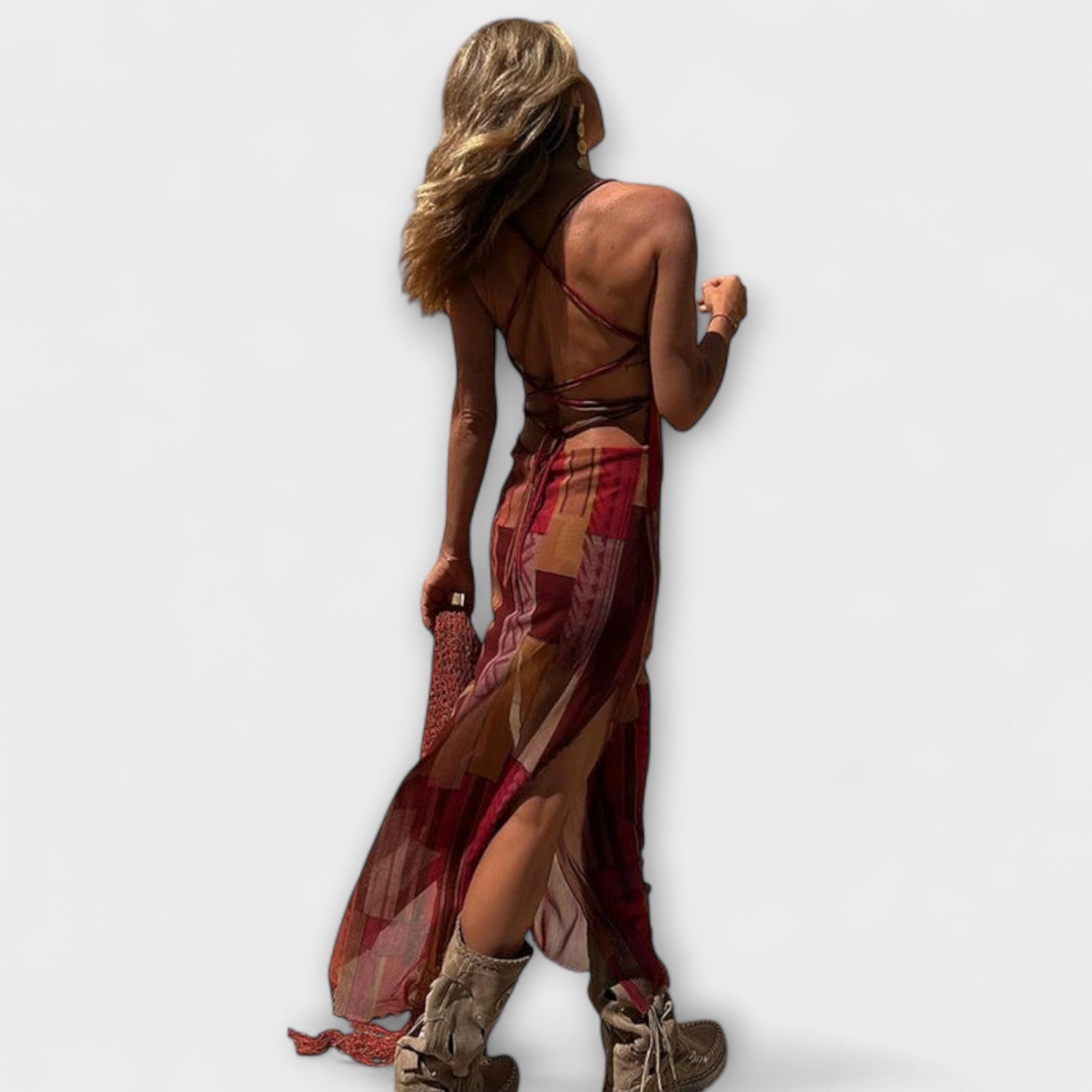 Gebühr - Einzigartiges Midi-Kleid mit Cowl-Neck