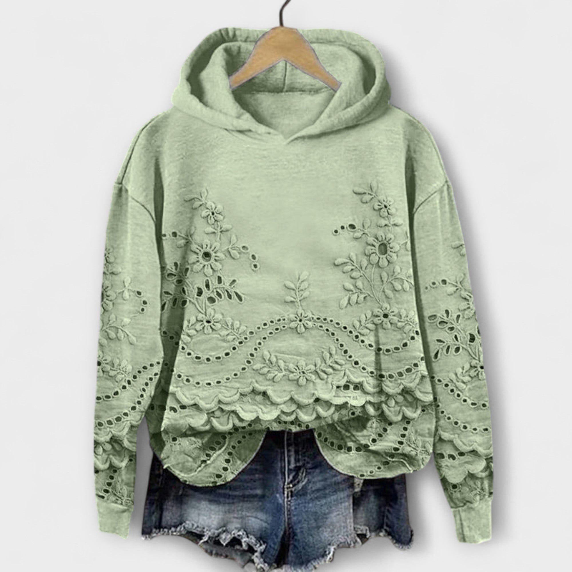 Grace – Vintage Hoodie Mit Blumenprint
