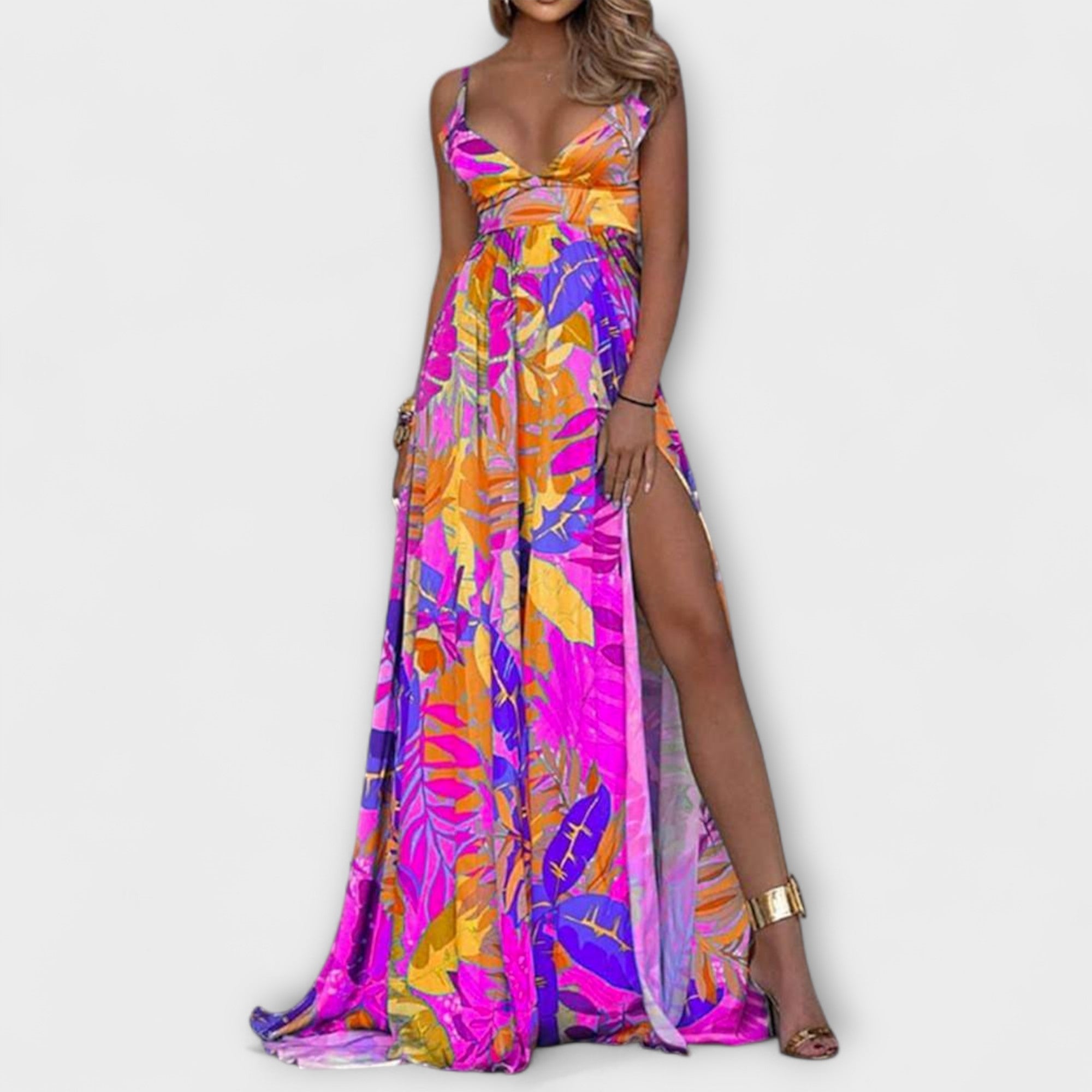 Audrey - Blumendruck-Trägerkleid für Damen