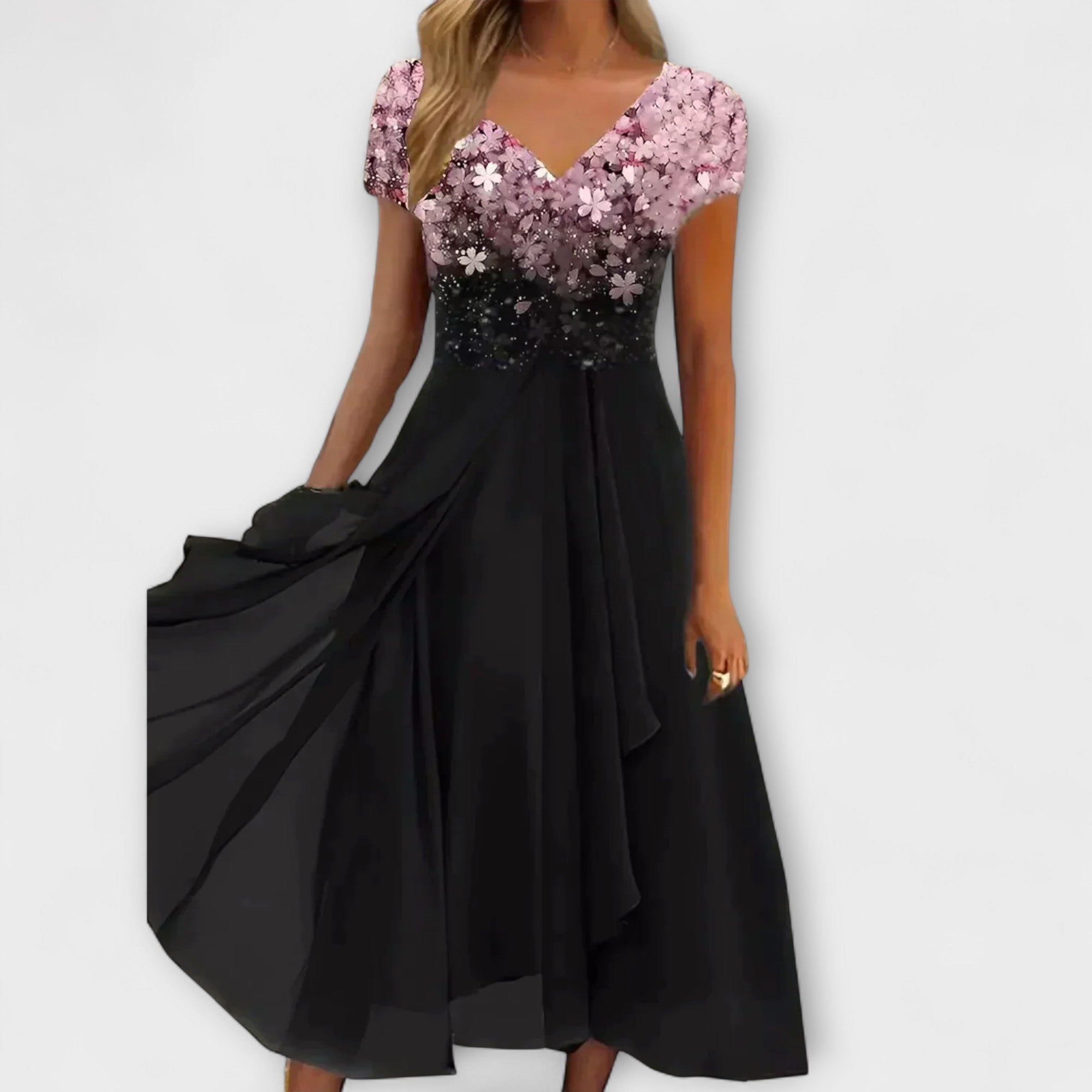 Aura - Damen Chiffon Partykleid