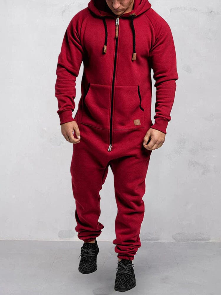Herren Jumpsuit mit Kapuze