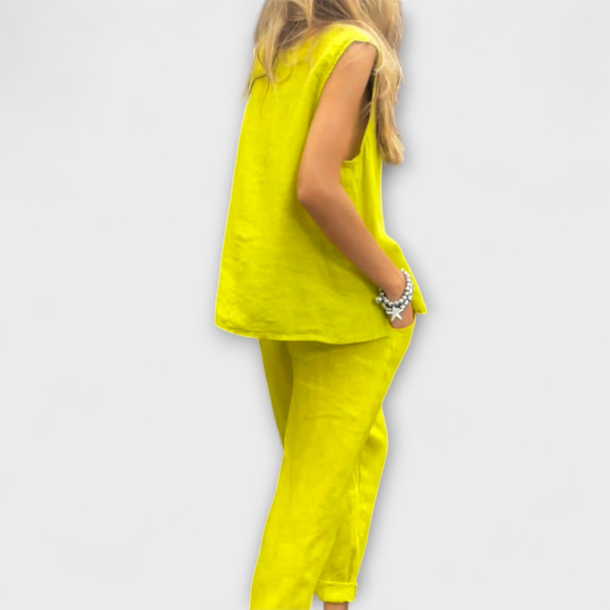 Jennifer - Entspanntes Baumwolle-Leinen Outfit