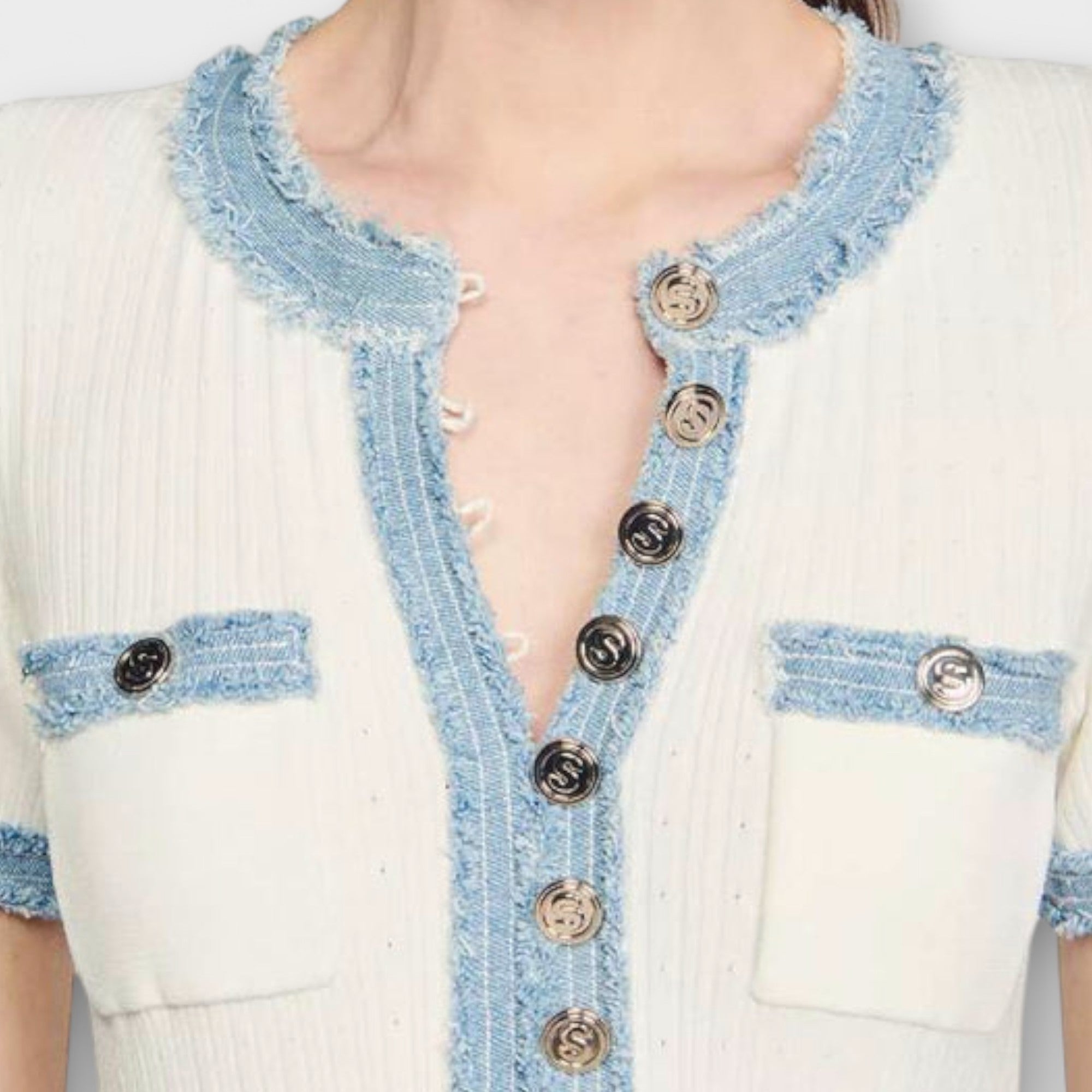 Alecia - Strukturierte Maxi-Kleid