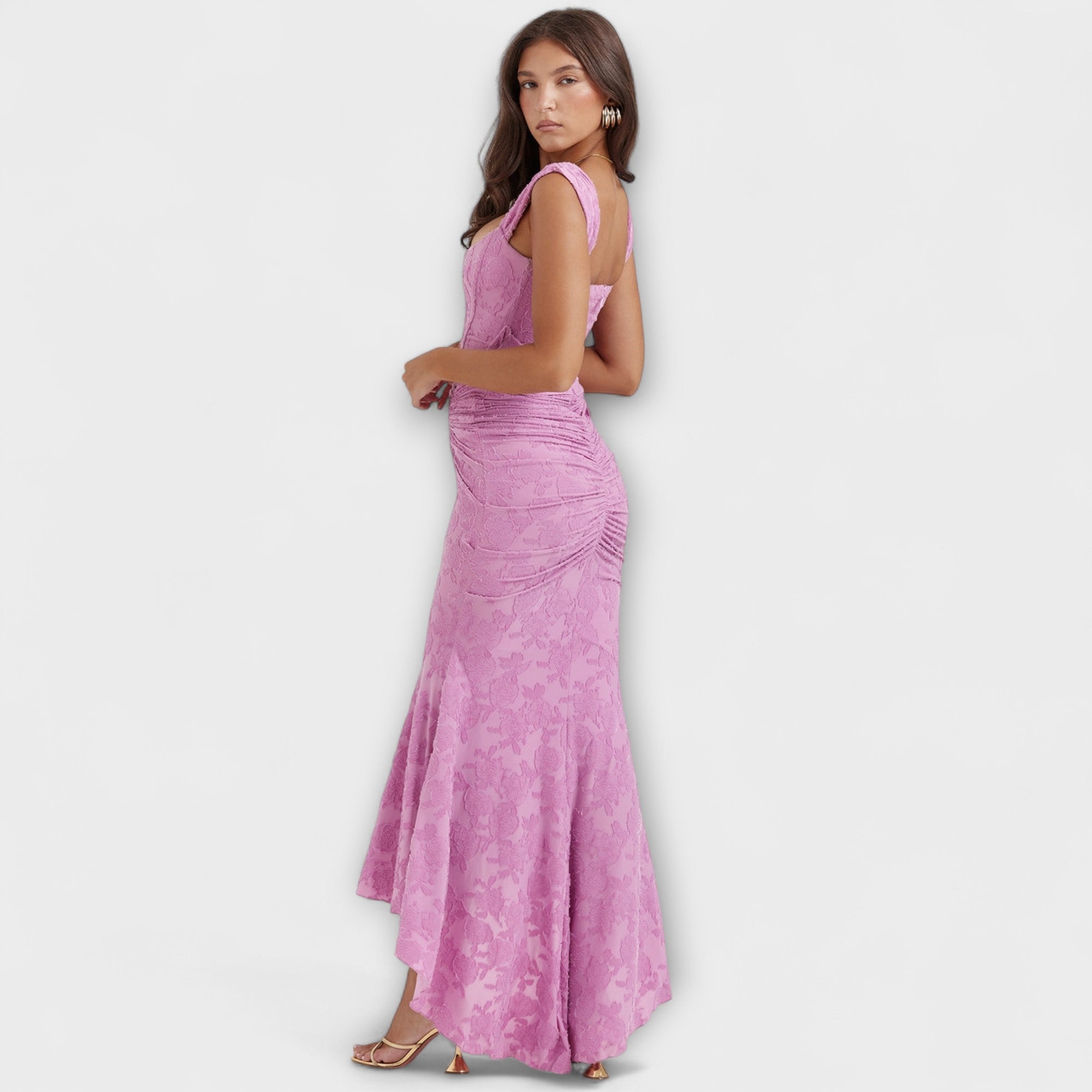 Renske - Langes Kleid mit Eleganten und Raffinierten Korsett