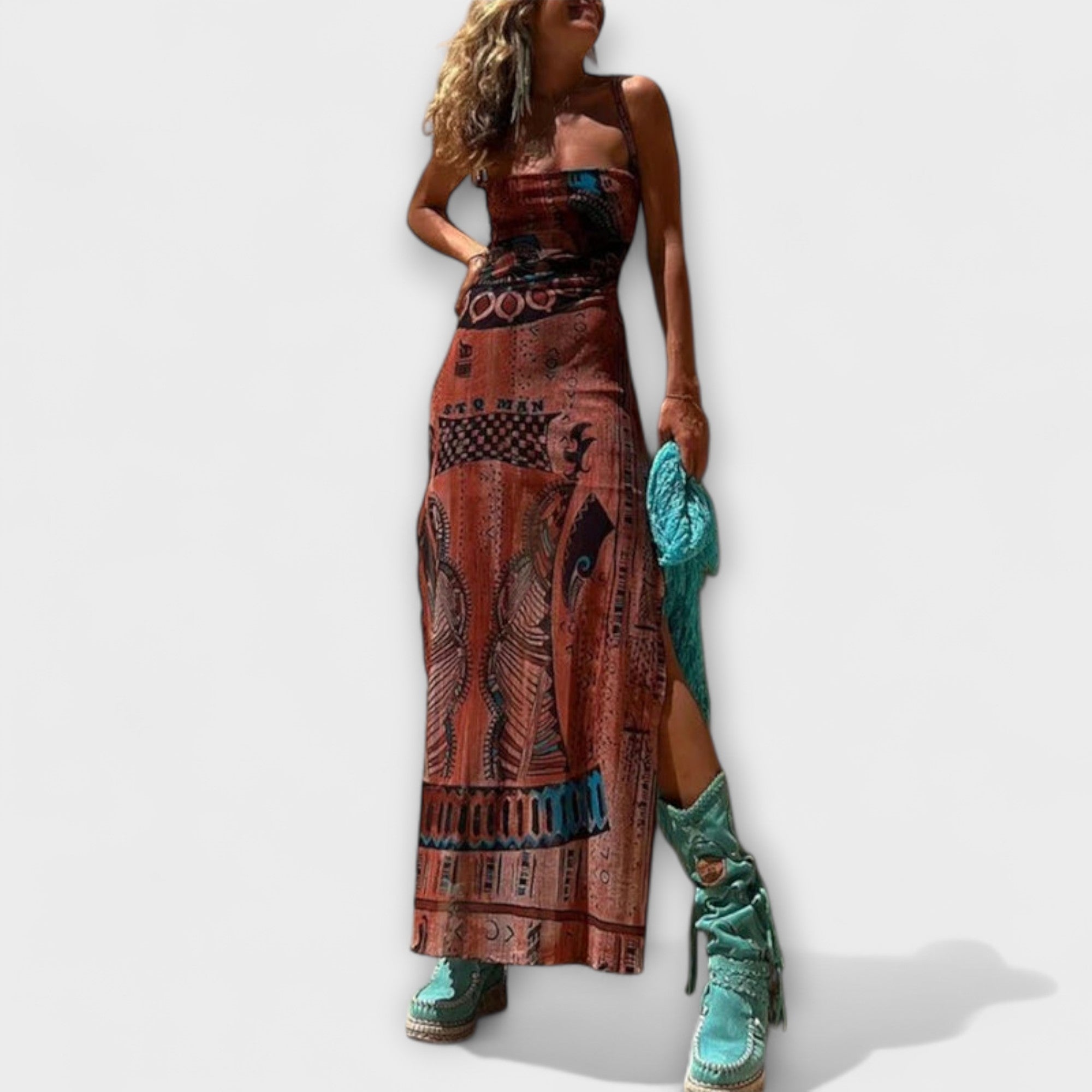 Gebühr - Einzigartiges Midi-Kleid mit Cowl-Neck