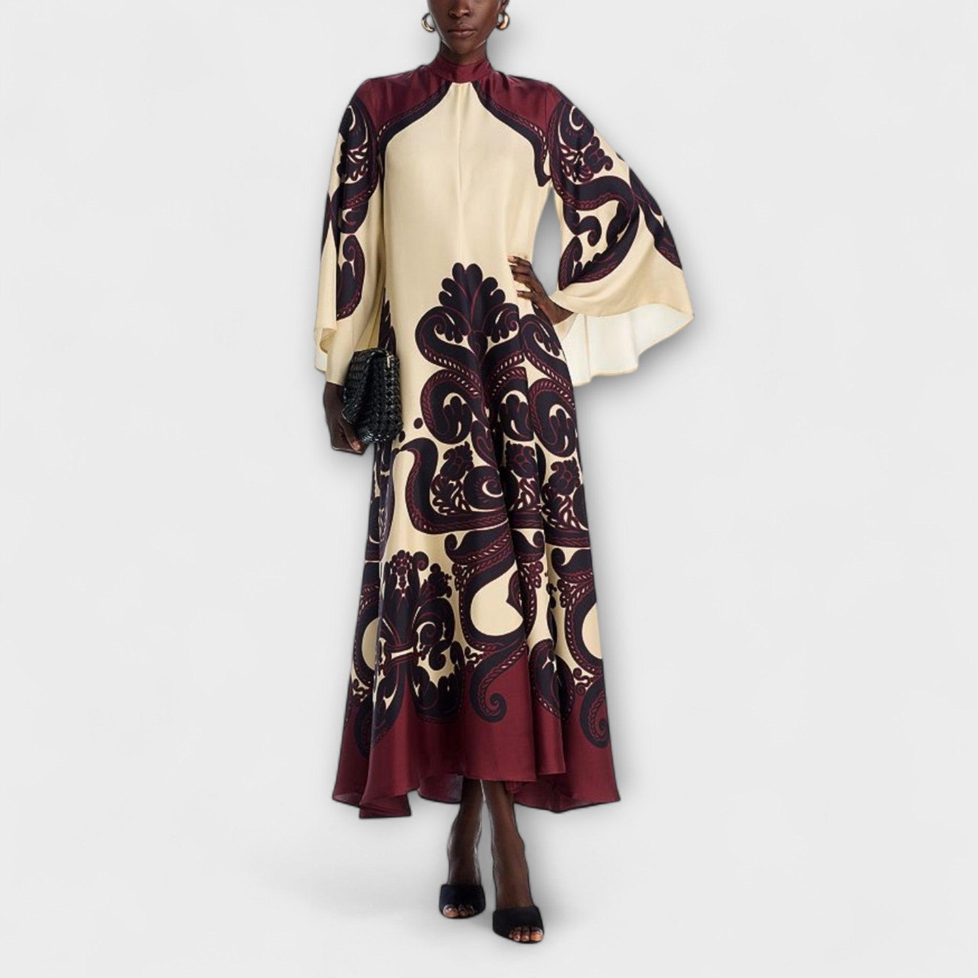 Aurora - Atemberaubendes Grenadilla-Print Maxikleid für mühelose Eleganz