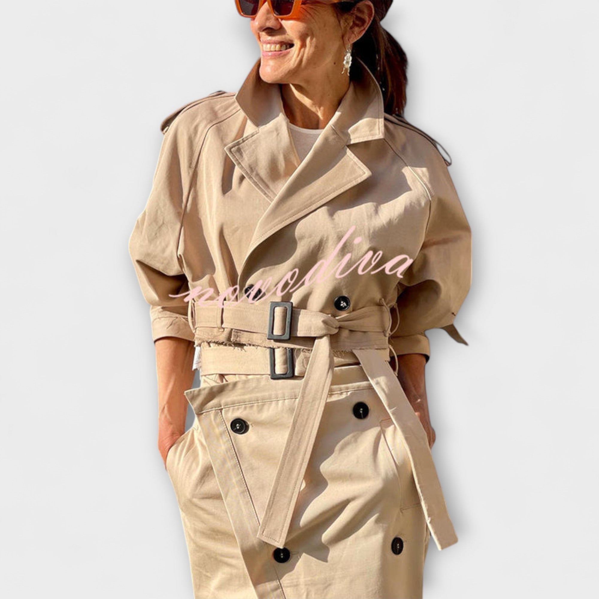 Aurora - Elegante Jacke Midi-Rock mit Taschen