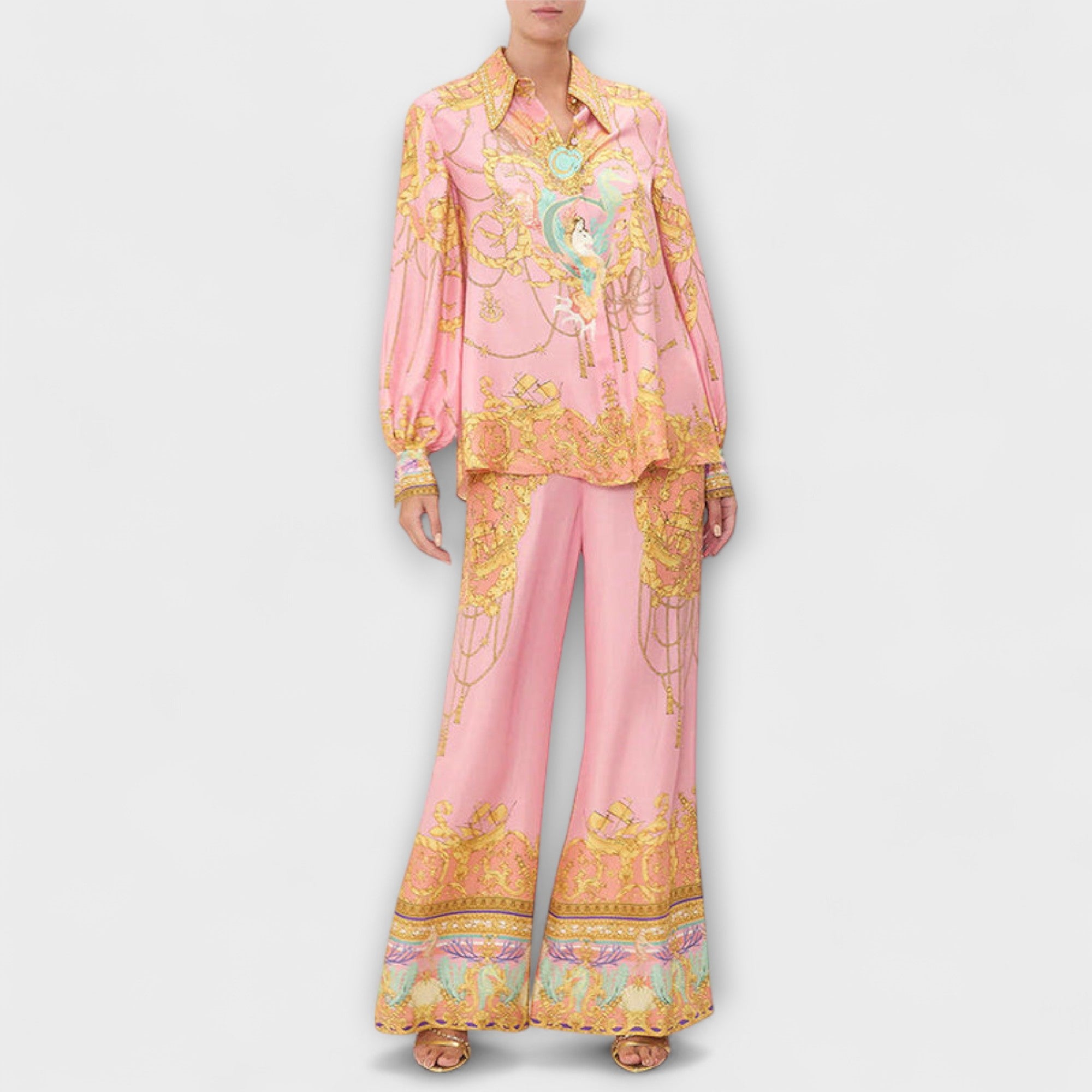 Sage - Meerjungfrau Relaxed Shirt und Elastische Taillenhosen Set