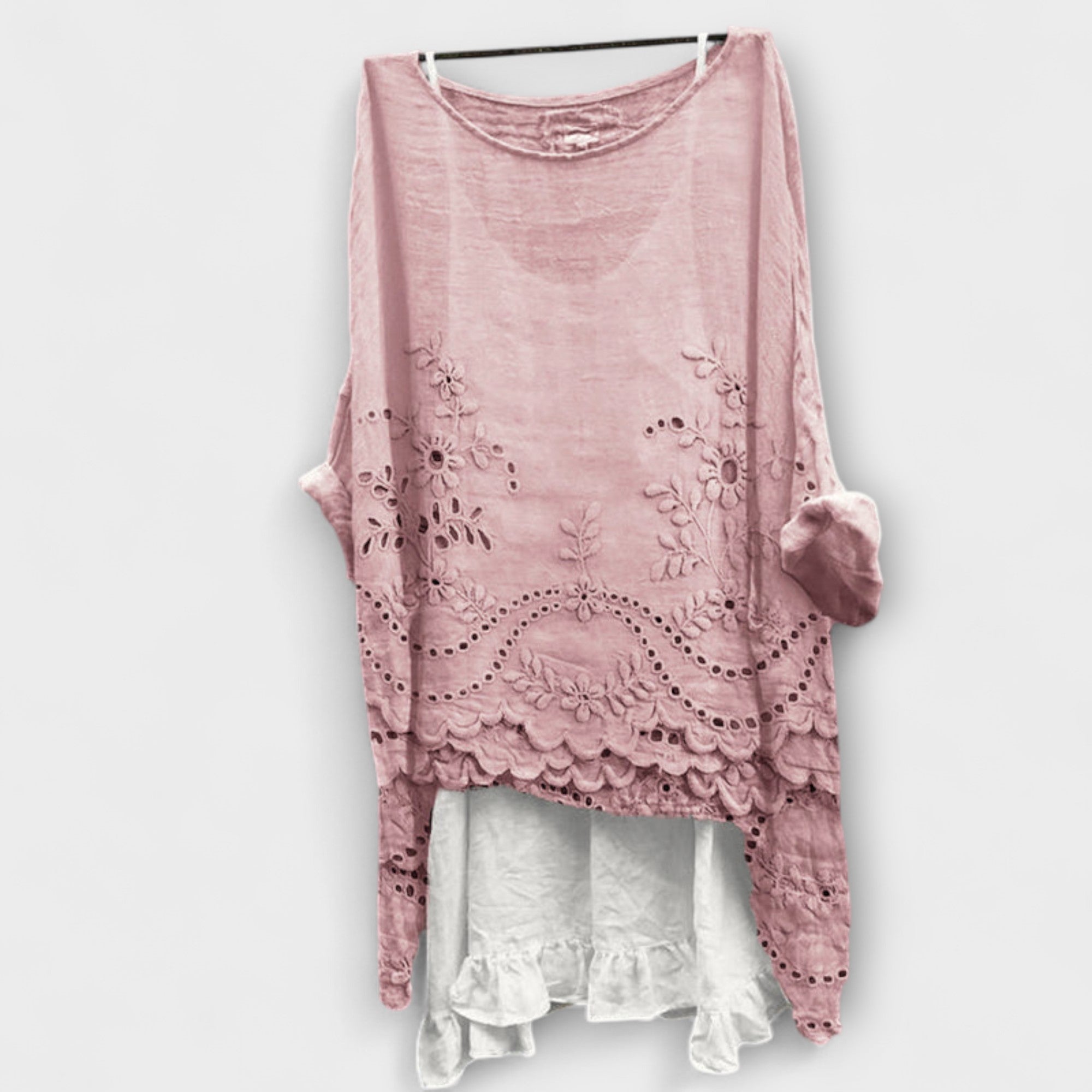 Ella - Bluse mit zweilagigem Saum