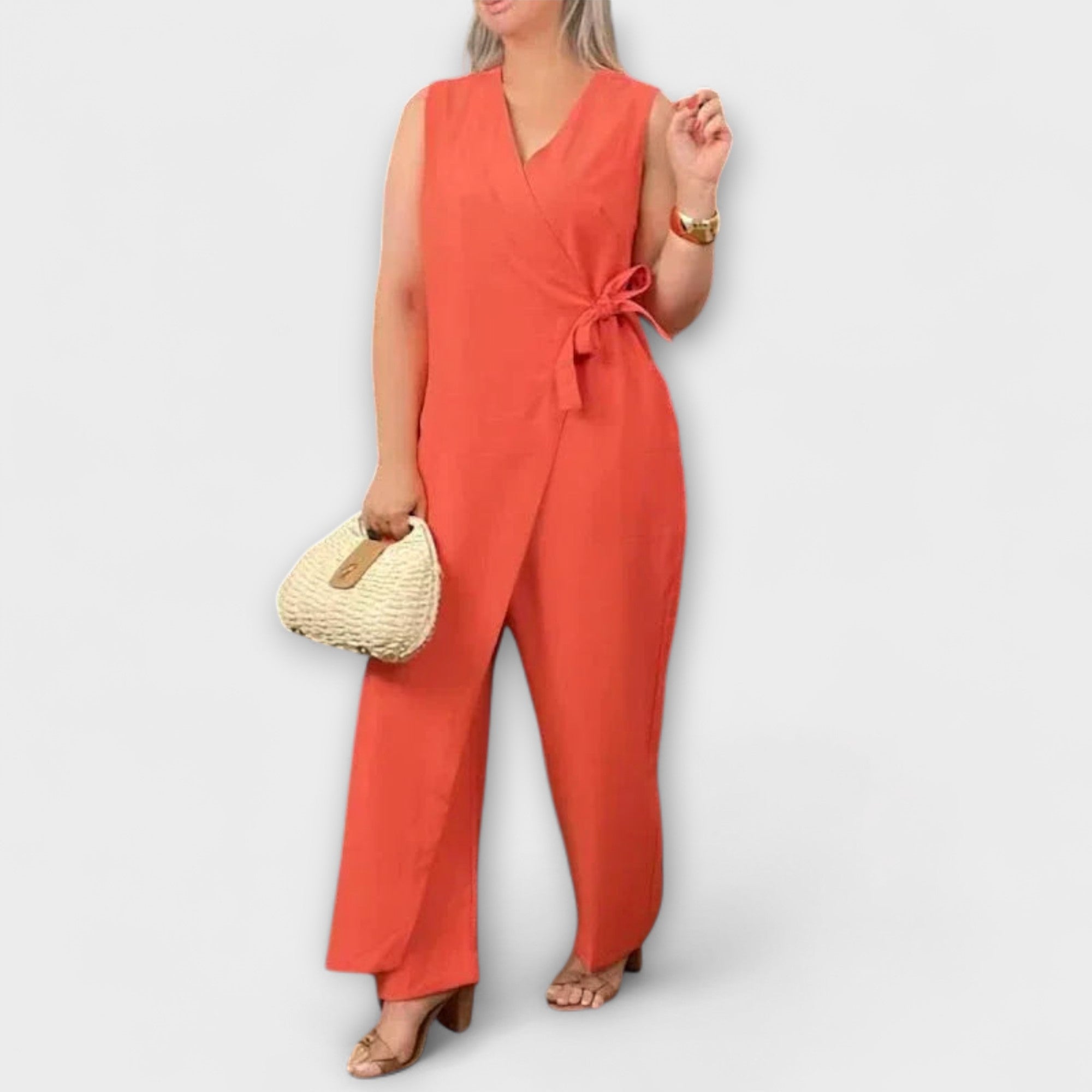 Inés - Schicker Jumpsuit mit V-Ausschnitt