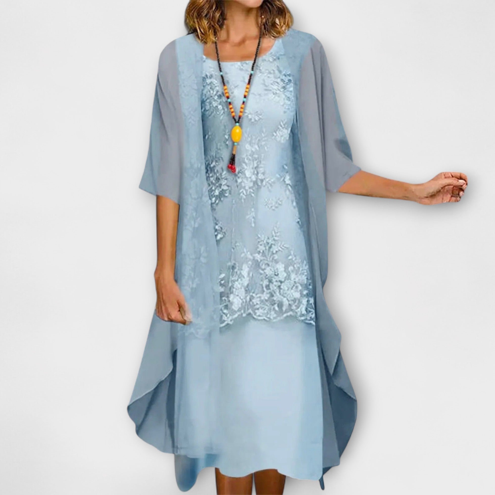 Aurora - Elegantes zweiteiliges Chiffonkleid