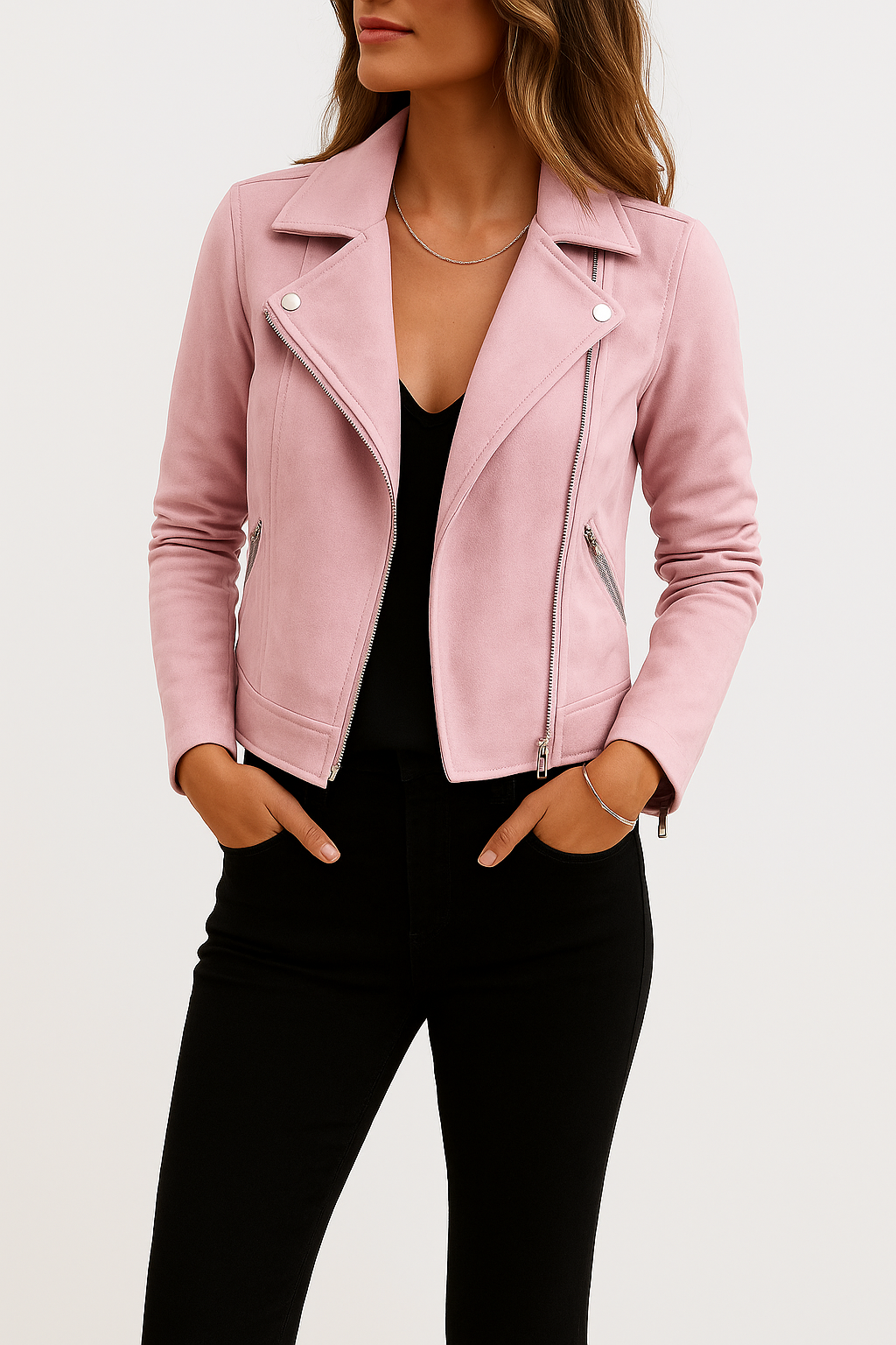 Kurtka Biker z Zamszu